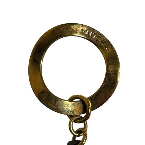 Ippolita Brown Leather Logo‎ Embossed Keychain Coin Pouch - Picture 3 of 7